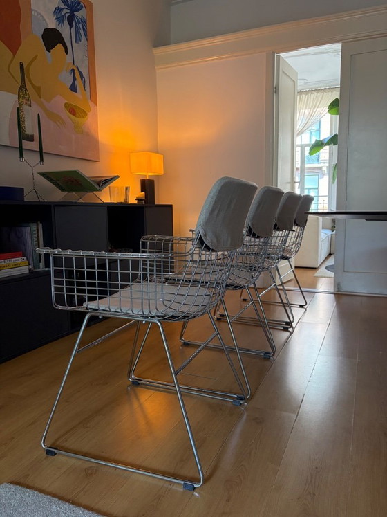 Image 1 of 4 chaises HK Living Wire + coussins d'origine