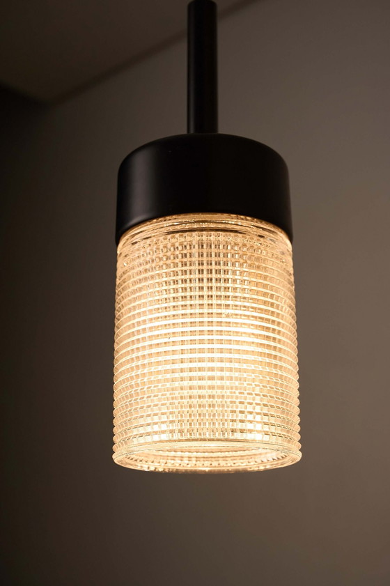 Black Model "7480" Structured Glass Pendant by Cosack, Cosack Leuchten, Ceiling lights, Metal (photo 5 of 7)
