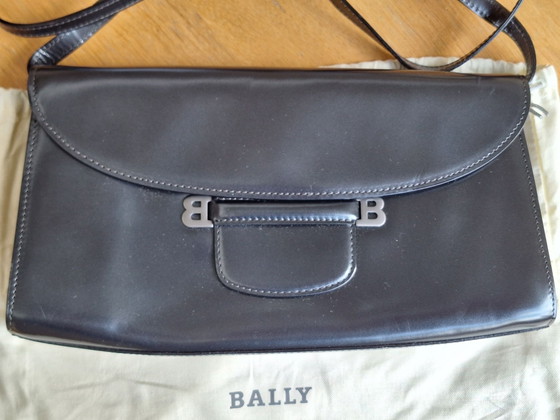 Vintage Bally Leather Shoulder Bag / Clutch, 90s, Incl. dustbag, Crossbody bags, Calfskin, Black (photo 4 of 14)