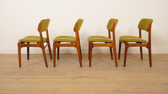 Image 1 of 4 x Dining Chairs | Erik Buch | Model 49 | Rosewood | Newly upholstered
