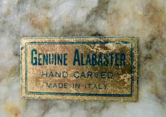 Image 1 of Art Deco Bookends Alabaster Owls, Italy.