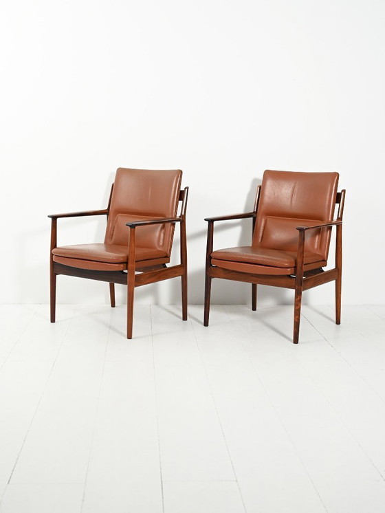 Image 1 of Pair of "Ark" armchairs by Arne Vodder