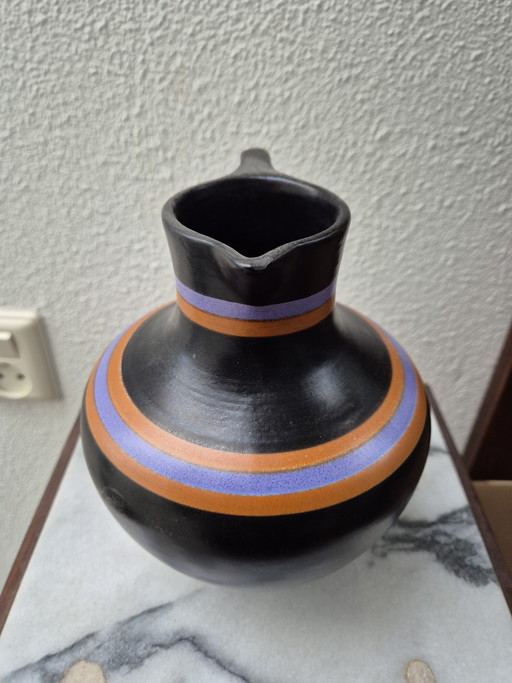Pottery Earthenware Vase With Handle – vazen, Ceramic (photo 2 of 6)