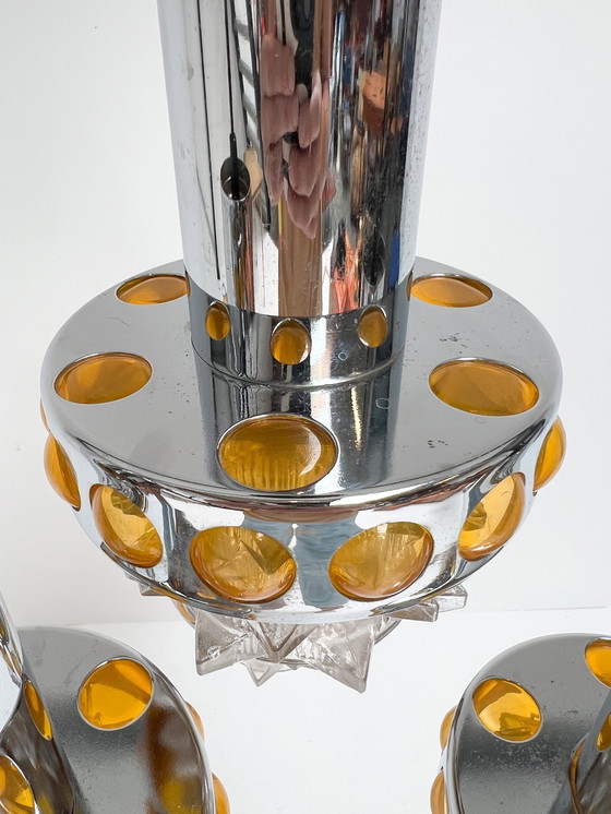 Image 1 of Massive Cascade chandelier with 4 lights, 1970s