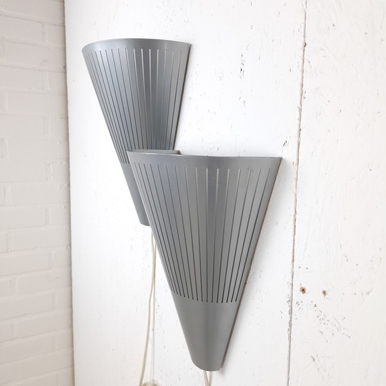 Image 1 of 2x wandlamp Ikea Klyka V9811 aluminium jaren 80