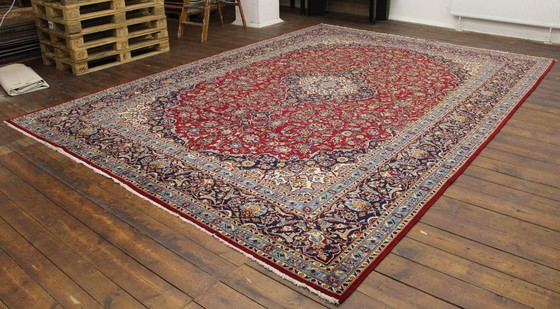 Image 1 of Original Perserteppich Keschan,Kashan Rot 437 x 316 cm Top Zustand Klassik Alt