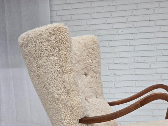 Anni '60, design danese di Alfred Christensen, rivestito, pelle di pecora. – Poltrone, Other (photo 10 of 18)