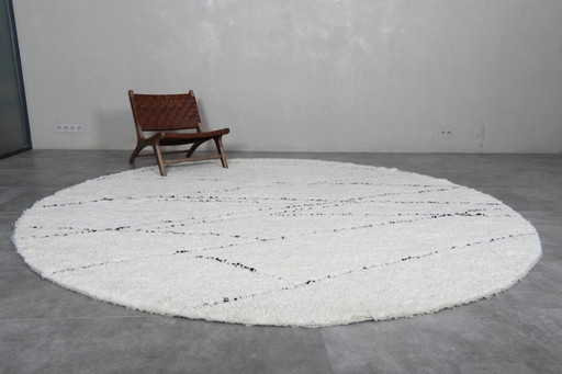 Handmade Moroccan Round rug - 200cm - beni ourain - custom round rug - wool circle rug - custom round carpet