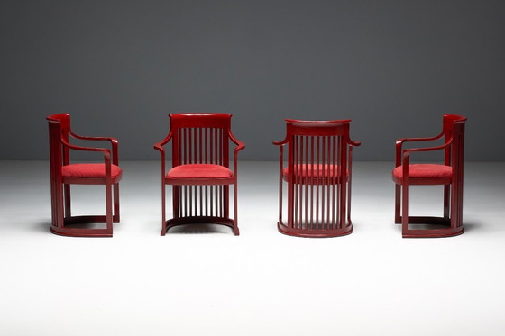 Image 1 of Japanese Dining Set in the Style of Frank Lloyd Wright, Belgium, 1940s