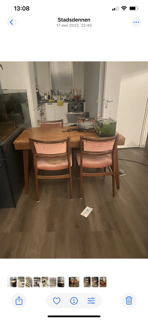 Image 1 of 4 Danish design chairs made of Teak