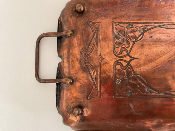 Image 1 of Art Nouveau dienblad rond 1910 WMF