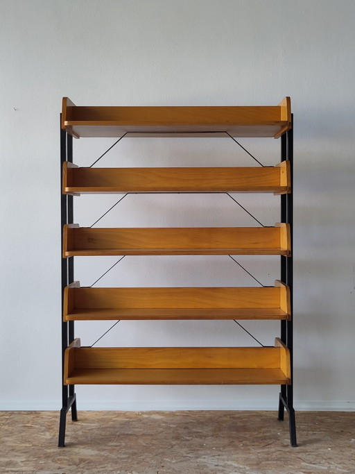 1950s library cabinet room divider