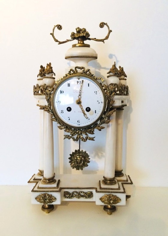 Image 1 of Kamingarnitur Piolaine (Paris) * Antik, 19. Jahrhundert * Uhr