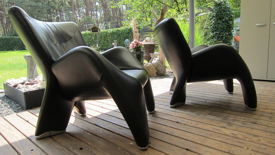 Image 1 of 2x Leolux Echnaton armchair