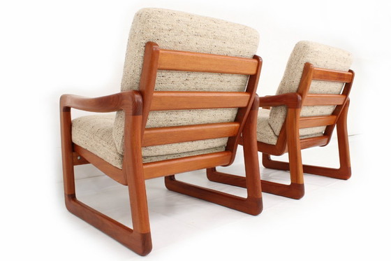 Image 1 of Canapé et 2 fauteuils Holstebro, design danois du milieu du siècle, comme neufs, en teck massif, laine vierge de qualité supérie