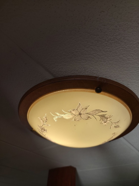 Plafonnier vintage – Verre, Métal (photo 7 of 8)