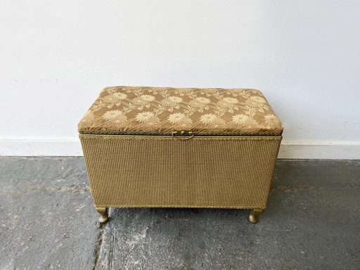Vintage 1950’s Lloyd Loom blanket box / Ottoman