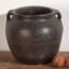 Small antique dark colored ceramic vase (c.1900) #1 (photo 10 of 18)
