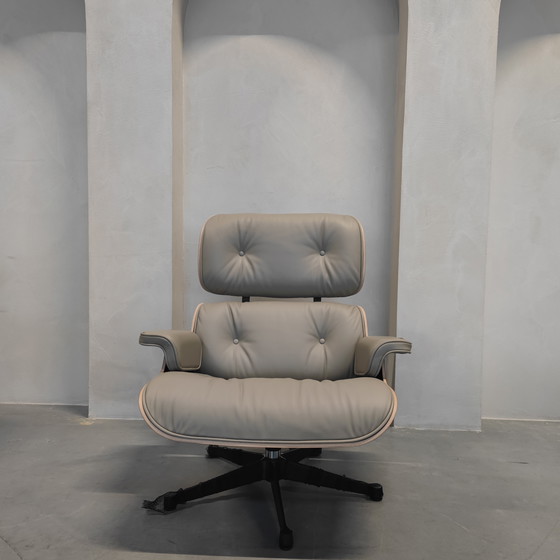 Image 1 of Vitra Eames Lounge Chair incl. Ottoman - Palissandro - Pelle Sabbia Scuro
