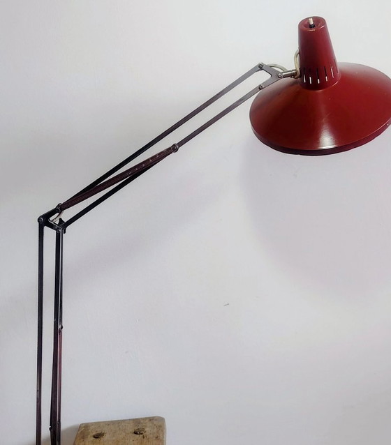 Image 1 of Terry Hala architectural industrial  table lamp. by H. Busquet for Hala,