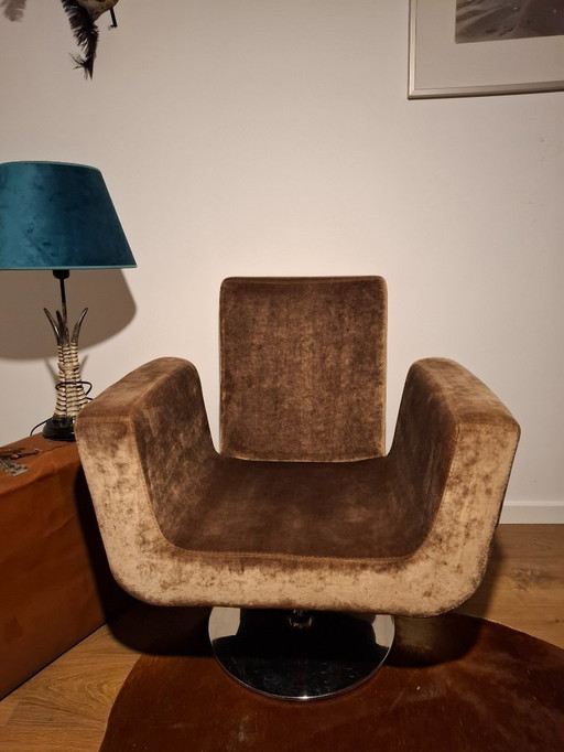 Mid-Century Modern Space Age draaibare loungestoel