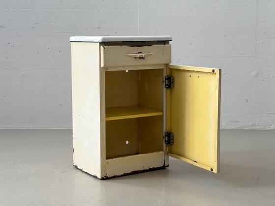 Image 1 of Industrial steel sheet chest of drawers by R. Daurat, France, 1950s
