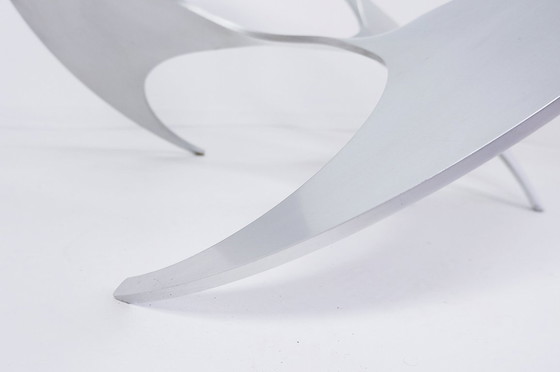 Image 1 of Tavolino "Hélice" in alluminio, Knut Hesterberg per Ronald Schmitt