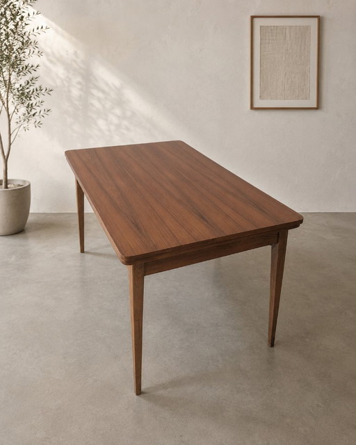 Scandinavian Extendable Teak Dining Table, Circa 1960 – eettafels, Wood