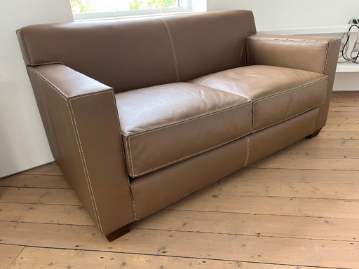 Auténtico sofá Hermes de cuero de 2 plazas