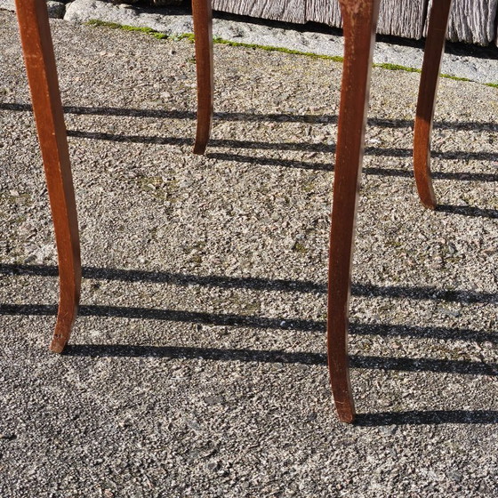 Image 1 of Coppia di comodini intarsiati francesi - 2 comodini in noce - Stile Luigi XV - anni '40