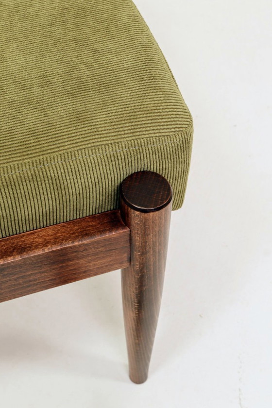 Image 1 of Tabouret scandinavo verde giallo velours côtelé Lotto di 2