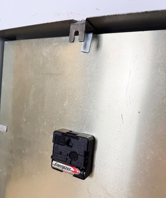 Image 1 of Grey Industrial Square Wall Clock from Pragotron, 1970s