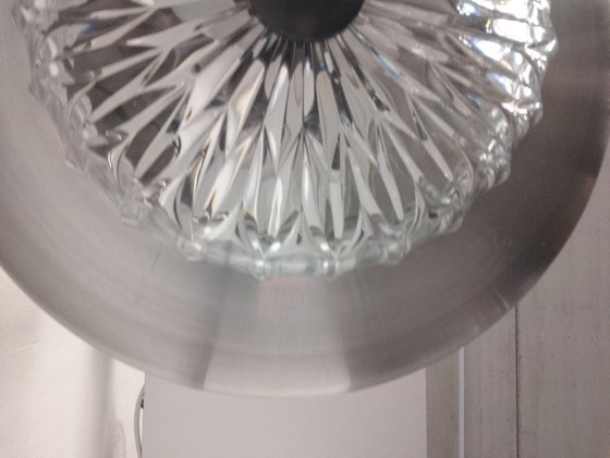 Vintage Mid-Century Space Age UFO Pendant Lamp/ Aluminum & Cut Glass (1960s/1970s) – Ceiling lights, Other (photo 24 of 27)