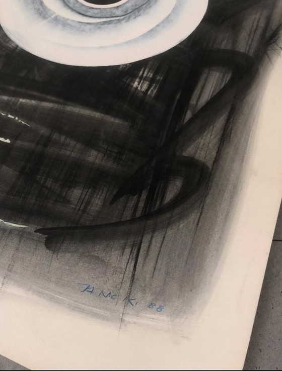 Image 1 of Serie di 4 originali vintage anni '80, opere di Marek Janicki