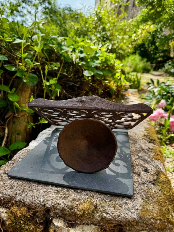 Art Nouveau wrought iron magazine rack lectern (photo 9 of 9)