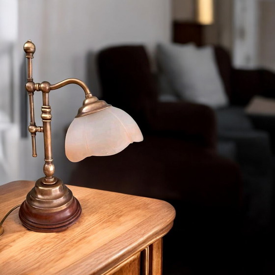 Image 1 of Bureaulamp vintage messing 