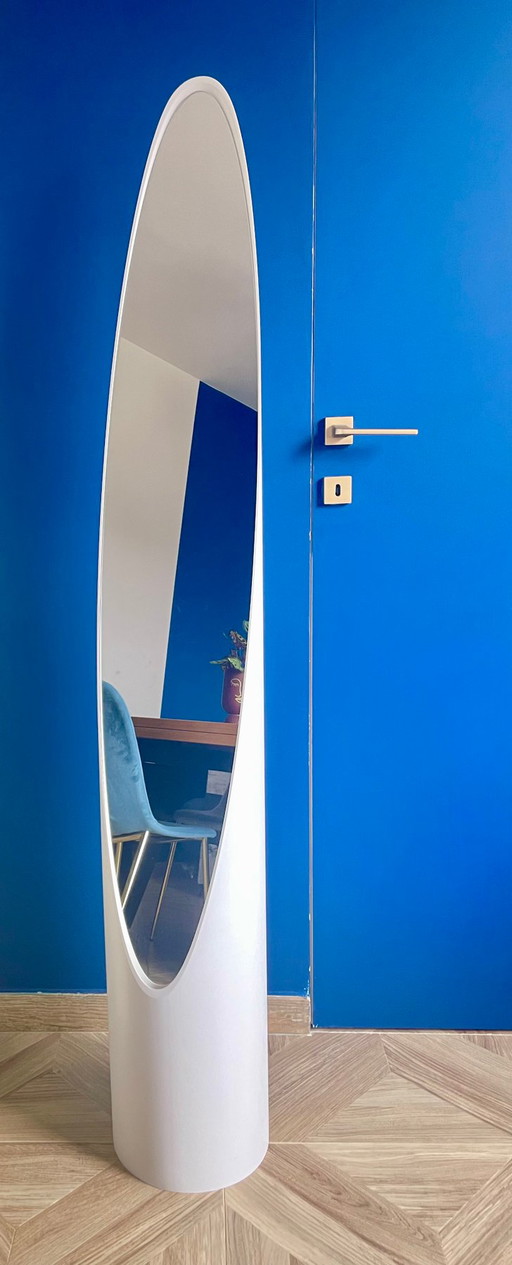 Standing mirror - Lipstick - wood, made of PVC