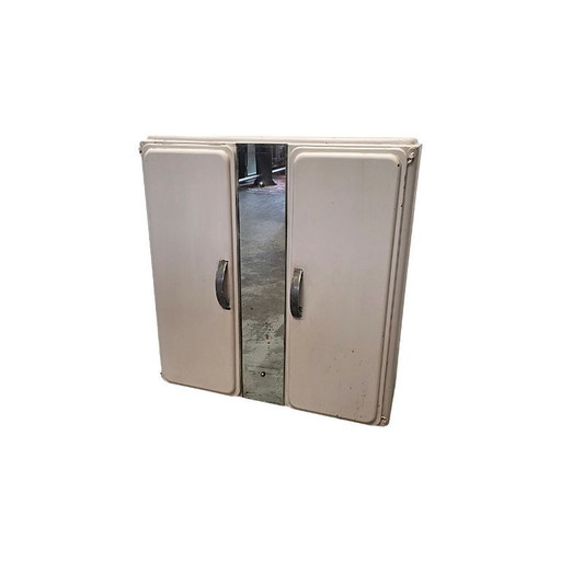 Vintage Frans metalen medicijnkastje, jaren 40/50