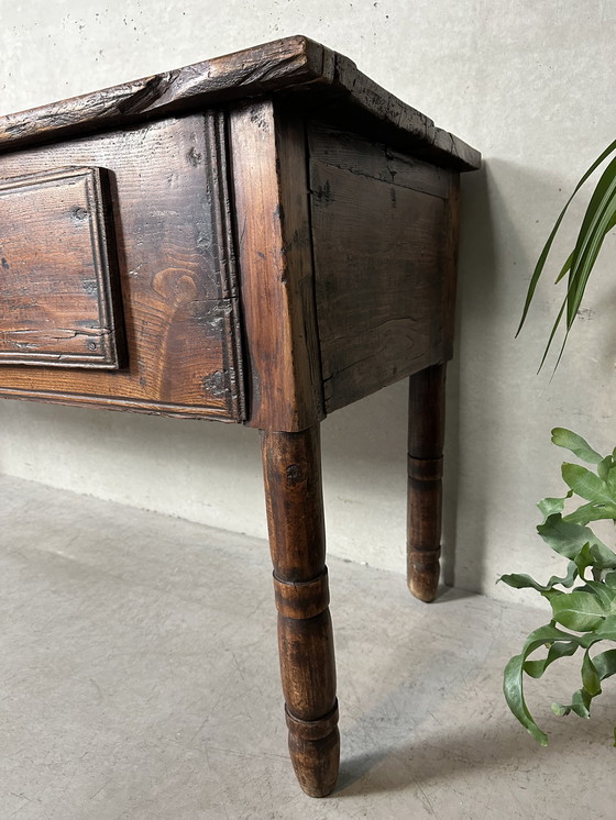 Image 1 of Antigua mesa auxiliar española - Siglo XIX