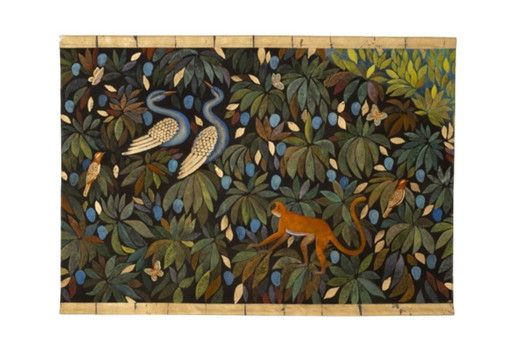 Painted canvas, or decorative panel, "Paradise Lost". Contemporary.