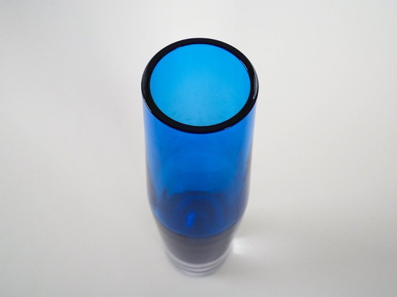 Image 1 of Vaso in vetro cobalto, design danese, anni '60, produzione: Danimarca