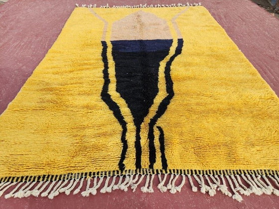 Authentic Handwoven Beni Ouraine Rug from the Atlas Mountains, Made in Morocco, 2/3 m – Aime Té (photo 9 of 10)