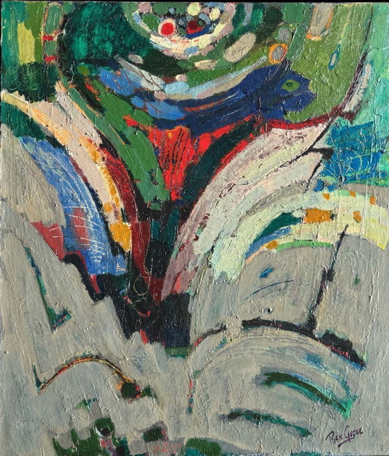 Image 1 of Mid-century abstract composition by Dutch artist Rien Goené (1929 – 2013)