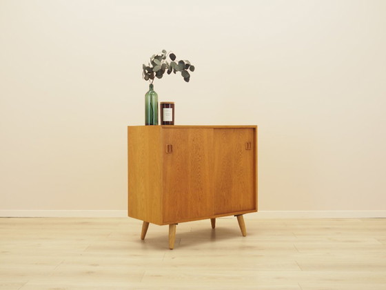Mobile in frassino con ante scorrevoli di Hjørnebo, Danese, anni '60, Armadi contenitori, Legno, Marrone (foto 6 di 11)