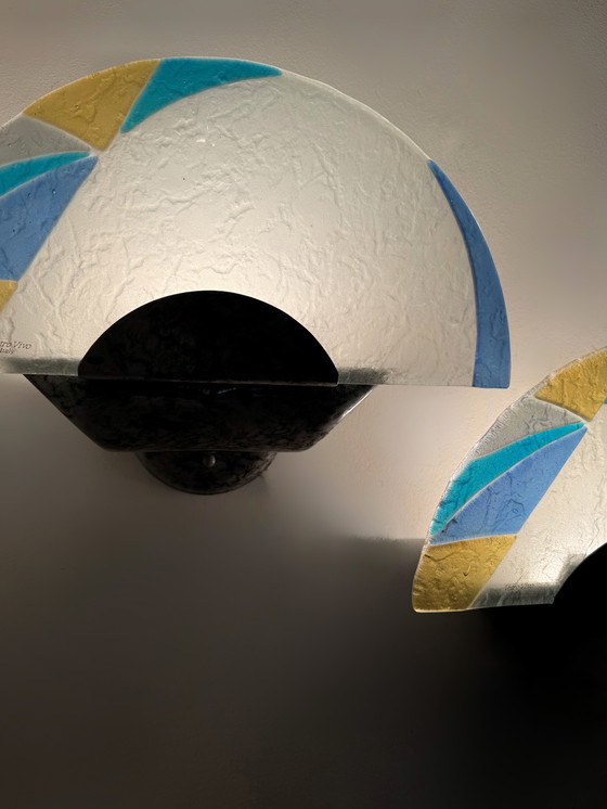 Image 1 of Wandleuchten Muranoglas 80er Jahre