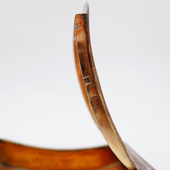 Image 1 of Silver vermeil ribbed pocket snuffbox - 19th century