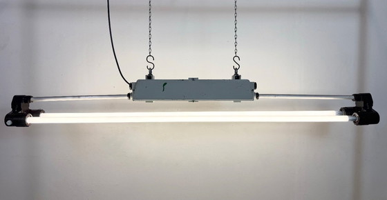 Image 1 of Lampada tubolare grigia industriale di Elektrosvit, anni '70