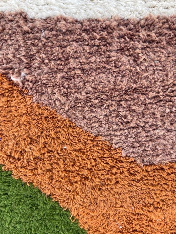 Image 1 of Tapis berbère en laine pure fait main traditionnelle 2/3 m