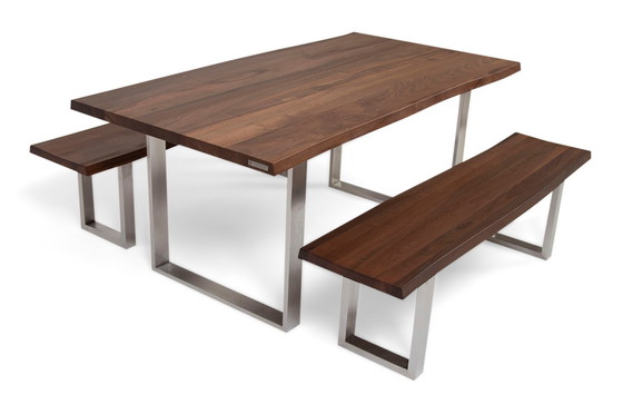 Image 1 of Mesa de comedor Seuren Treble 2.0 - 180x90 con 2 bancos de comedor