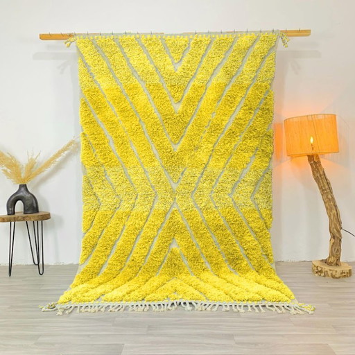 Tapis bérbere écru à motifs géométriques 250cmx150cm 